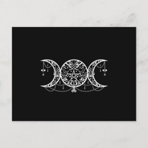 Triple Goddess Symbol Ornament Postkarte