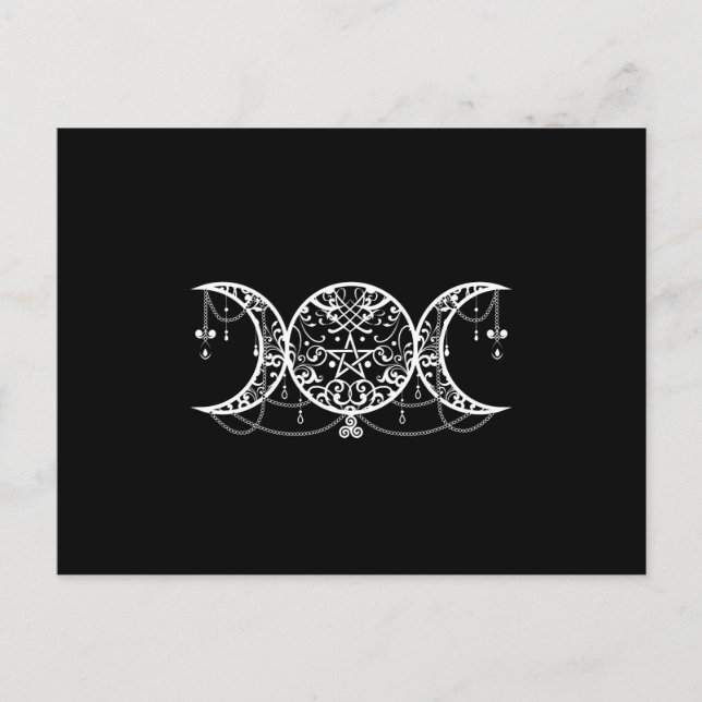 Triple Goddess Symbol Ornament Postkarte (Vorderseite)