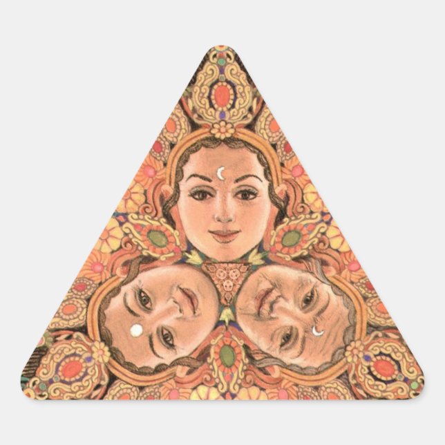 Triple Goddess Triangle Sticker (Vorderseite)