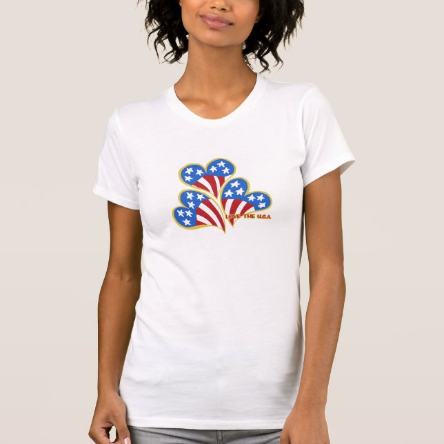 Triple Hearts USA Ladys T - Shirt (Vorderseite)