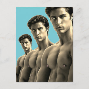 Triple Hunks Postkarte