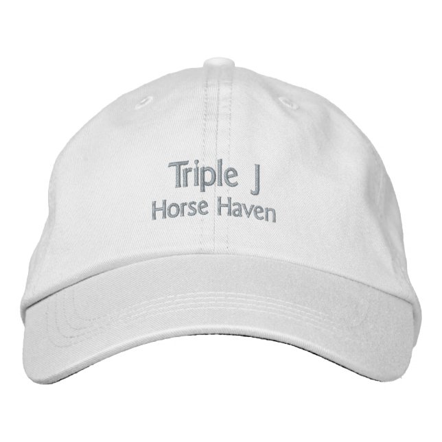 Triple J Horse Haven bestickt Bestickte Baseballkappe (Vorderseite)
