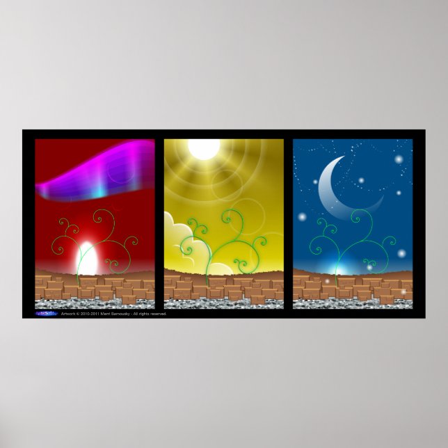 Triple-Landschaftsposter Poster (Vorne)