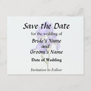 Triple Lila Iris Ankündigungspostkarte