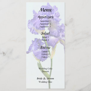 Triple Lila Iris Menükarte