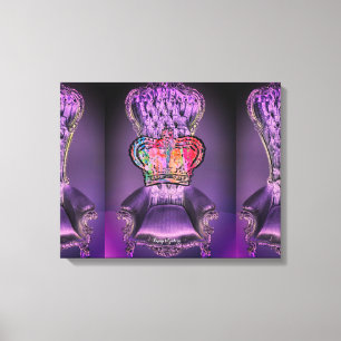 Triple Lila Throne mit Crown Leinwanddruck