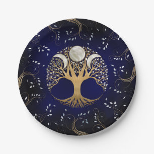 Triple Moon - Baum des Lebens Ornament Pappteller