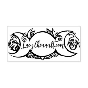 Triple Moon Bloom Heide wiccan Symbol Mondkind Permastempel