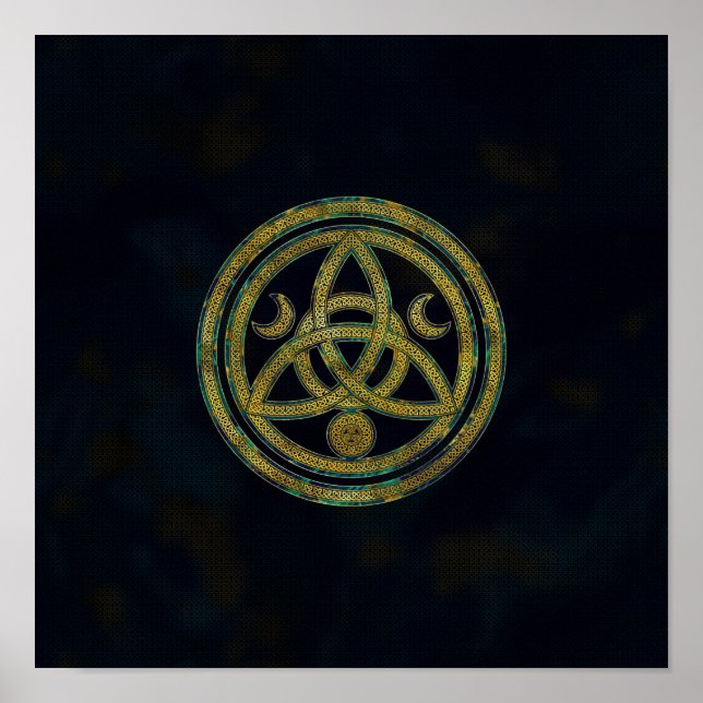Triple Moon Celtic Ornament Poster (Vorne)