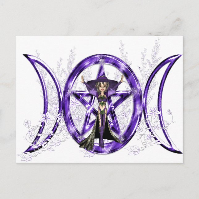 Triple Moon Elf Postkarte (Vorderseite)