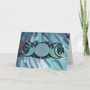 Triple Moon Goddess Gaia Artwork Green Hexe Karte