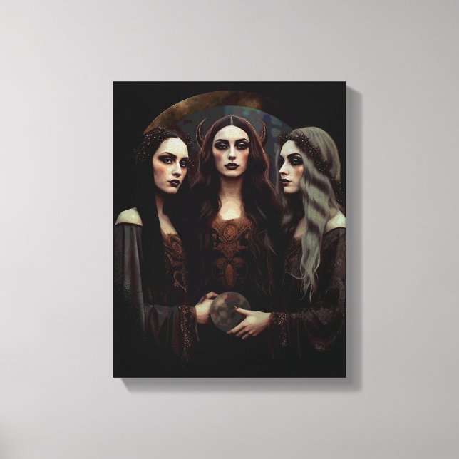 Triple Moon Goddess Leinwanddruck (Vorderseite)