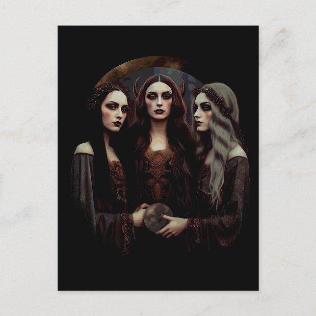 Triple Moon Goddess Postkarte (Vorderseite)