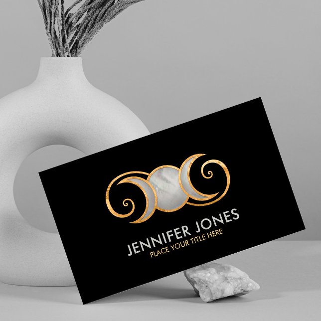 Triple Moon - Golden Spiral Ornament Visitenkarte (Von Creator hochgeladen)