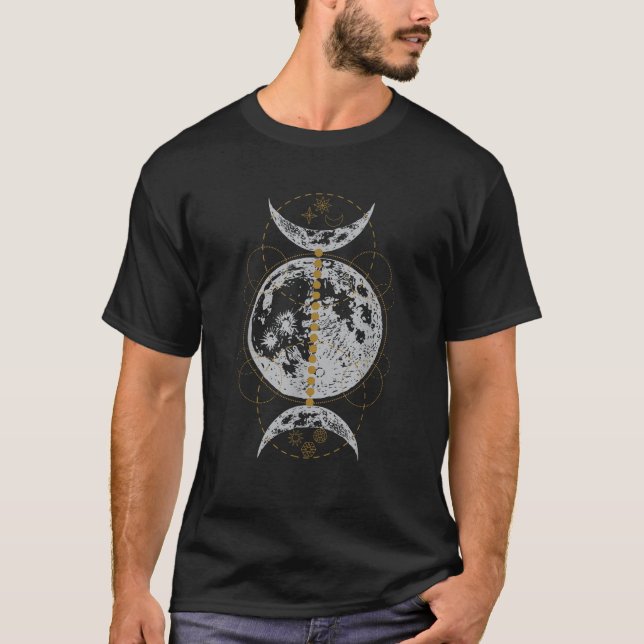 Triple Moon Gothic Hexe Wicca Witchcraft Occult P T-Shirt (Vorderseite)