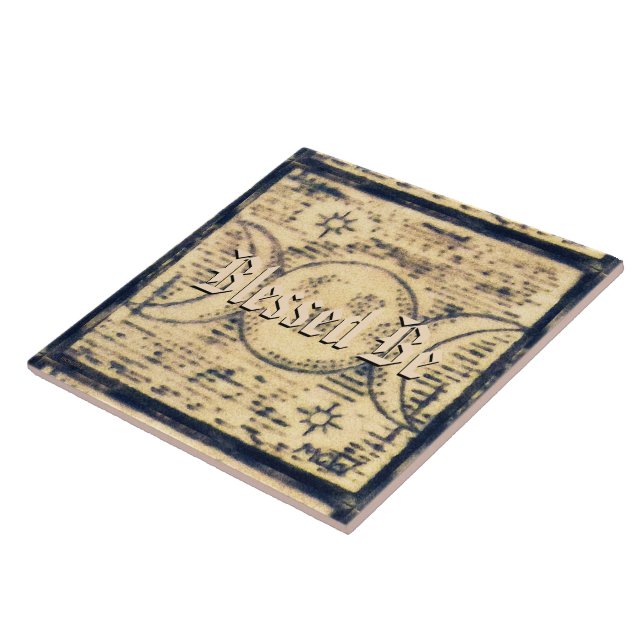 Triple Moon Illus. Uraltes Altar-Tile Fliese (Seite)