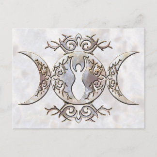 Triple Moon Moonstone Goddess Postkarte