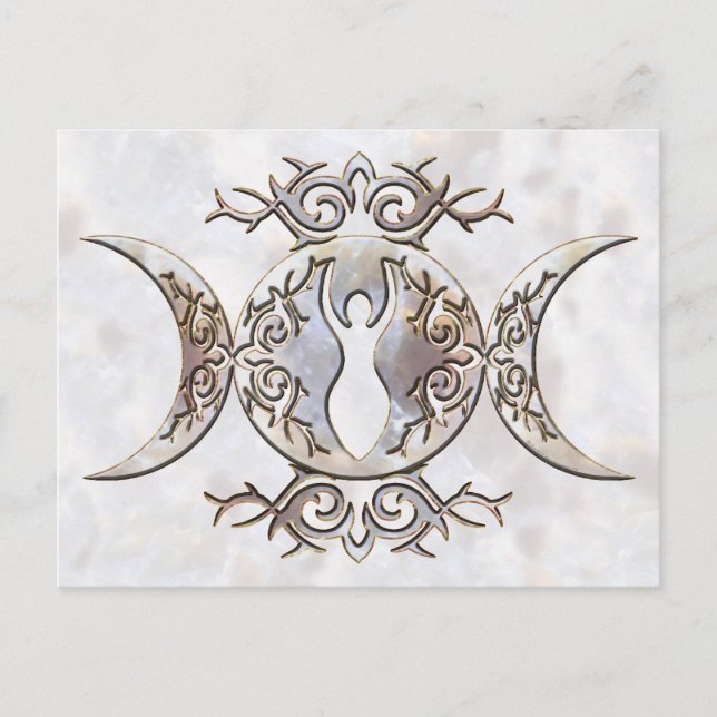 Triple Moon Moonstone Goddess Postkarte (Vorderseite)
