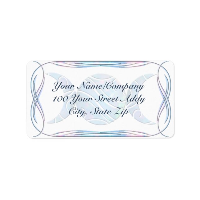 Triple Moon Opal Adressaufkleber (Vorne)