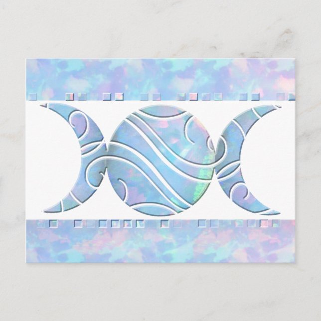 Triple Moon Opal Postkarte (Vorderseite)
