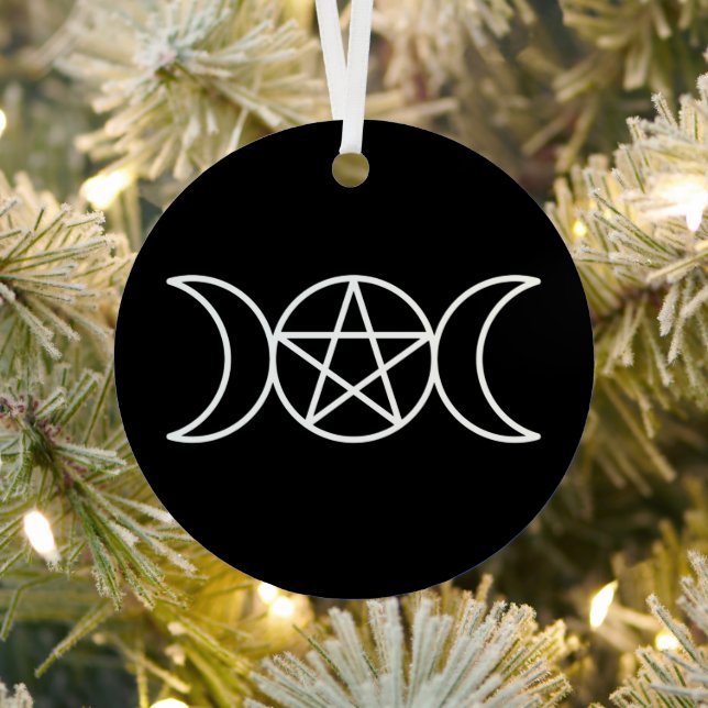 Triple Moon Pentagramm Goddess Ornament Aus Metall (InSitu)