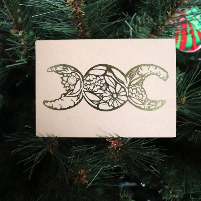 Triple Moon Symbol Bloom Folienkarte (Von Creator hochgeladen)