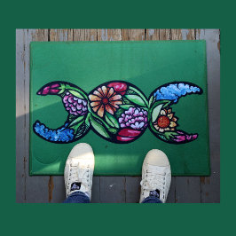 Triple Moon Symbol Bloom Fußmatte