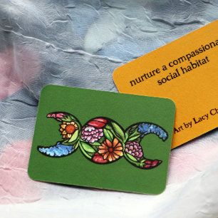 Triple Moon Symbol Bloom Mitteilungskarte