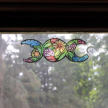 Triple Moon Symbol Garden Bloom