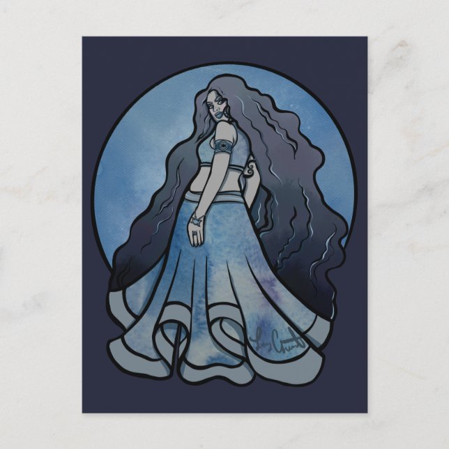 Triple Moon Symbol Wicca Goddess Postkarte (Vorderseite)