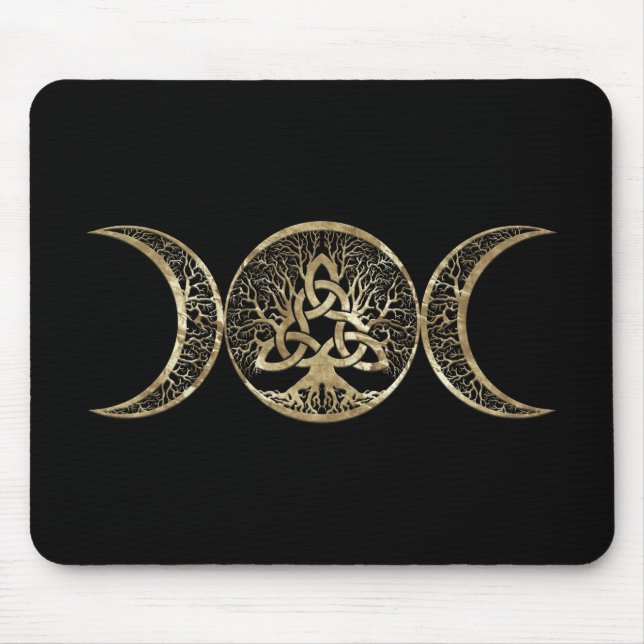 Triple Moon Tree of Life Triquetra Mousepad (Vorne)