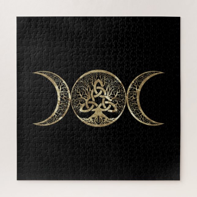 Triple Moon Tree of Life Triquetra Puzzle (Vertikal)
