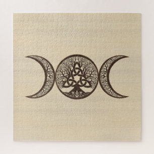 Triple Moon Tree of Life Triquetra Puzzle