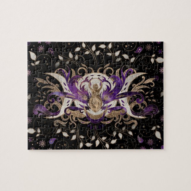 Triple Moon - Triple Goddess Amethyst Moonlight Puzzle (Horizontal)