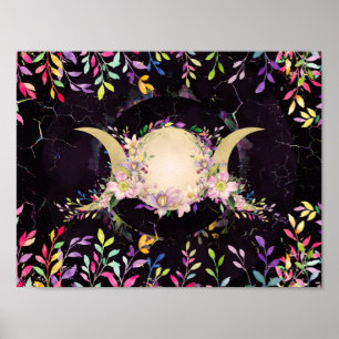 Triple Moon - Triple Goddess - Aquarell Poster