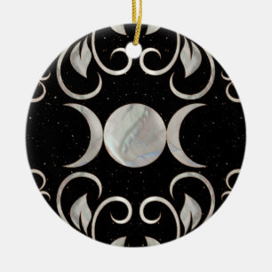 Triple Moon - Triple Goddess - Mutter von Pearl Keramik Ornament