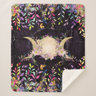 Triple Moon - Triple Goddess - Wasserfarbe Sherpadecke