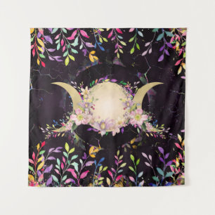 Triple Moon - Triple Goddess - Wasserfarbe Wandteppich