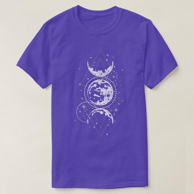 Triple Moons Goddess Phases Hexenhecate Occ T-Shirt (Design vorne)