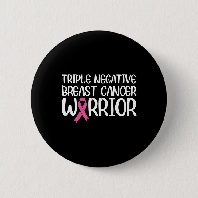 Triple Negative Breast Cancer Awareness Warrior Pi Button (Vorderseite)