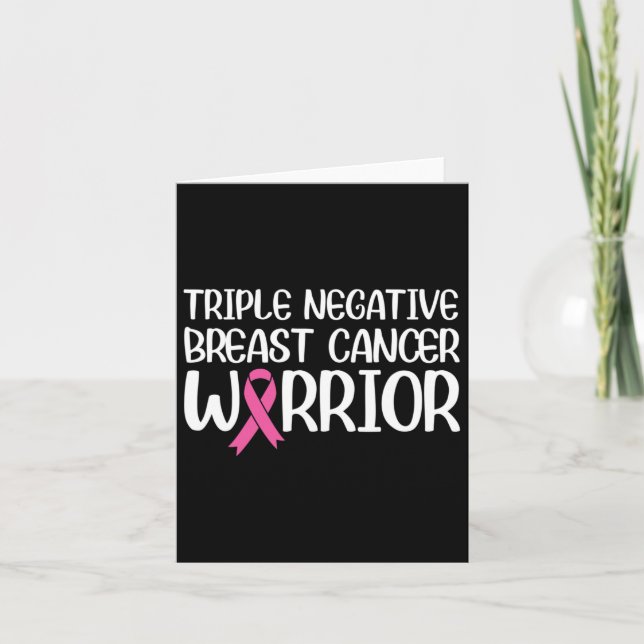 Triple Negative Breast Cancer Awareness Warrior Pi Karte (Vorderseite)