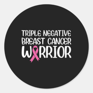 Triple Negative Breast Cancer Awareness Warrior Pi Runder Aufkleber