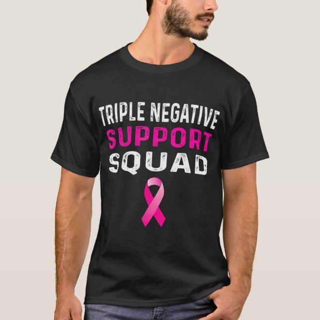 Triple Negative Brustkrebs Support Squad Group T-Shirt (Vorderseite)
