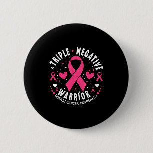 Triple Negative Krieger rosa Herzkrebs A Button