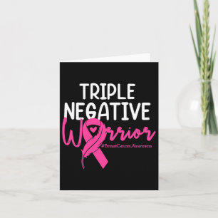 Triple Negative Krieger rosa Ribbon Brustkrebs Karte