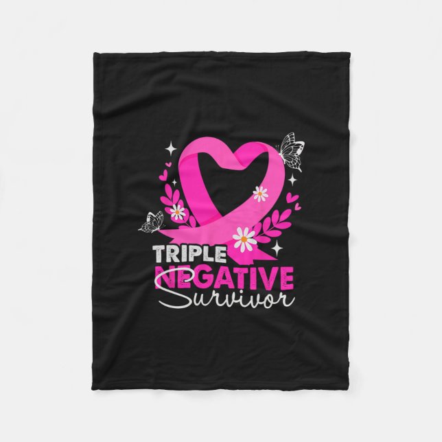 Triple Negative Survivor Brustkrebs Bewusstsein G Fleecedecke (Vorderseite)