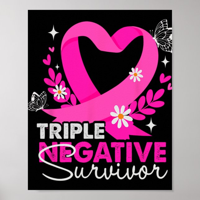 Triple Negative Survivor Brustkrebs Bewusstsein G Poster (Vorne)