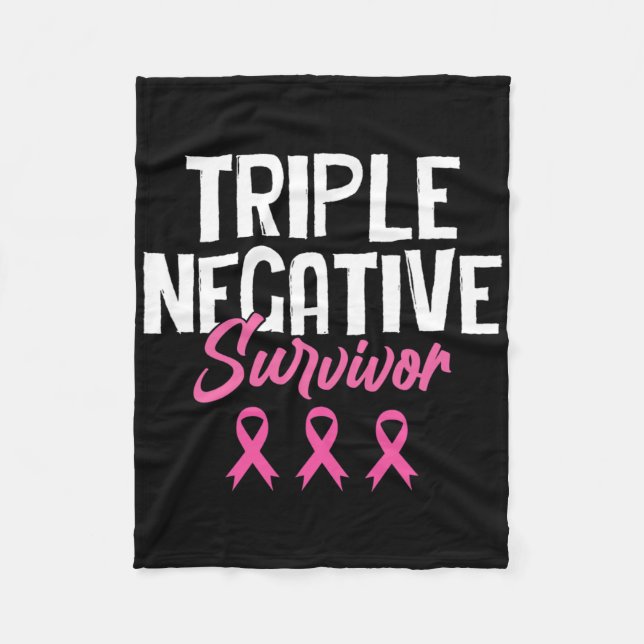 Triple Negative Survivor Brustkrebs Bewusstsein P Fleecedecke (Vorderseite)