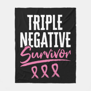 Triple Negative Survivor Brustkrebs TNBC Fleecedecke