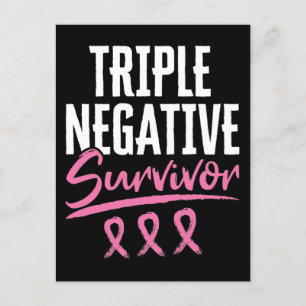 Triple Negative Survivor Brustkrebs TNBC Postkarte